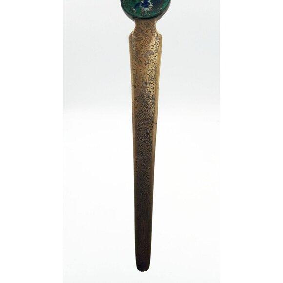 Letter Opener Dragon Enamel Handle 7.25 Inch Metal Office Vintage Desk Tool - Picture 4 of 16